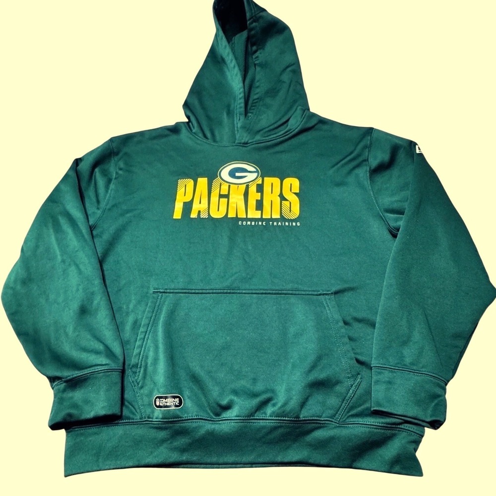 New Era Green Bay Packers Hoodie Polyester Green Medium NFL Combine Training